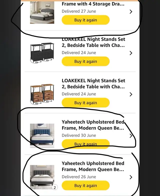 brand new in box queen and king  bed frames 1 blue 1grey
