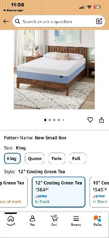 brand new in box queen and king  bed frames 1 blue 1grey - Photo 2