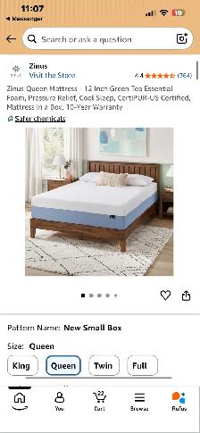 brand new in box queen and king  bed frames 1 blue 1grey - Photo 3