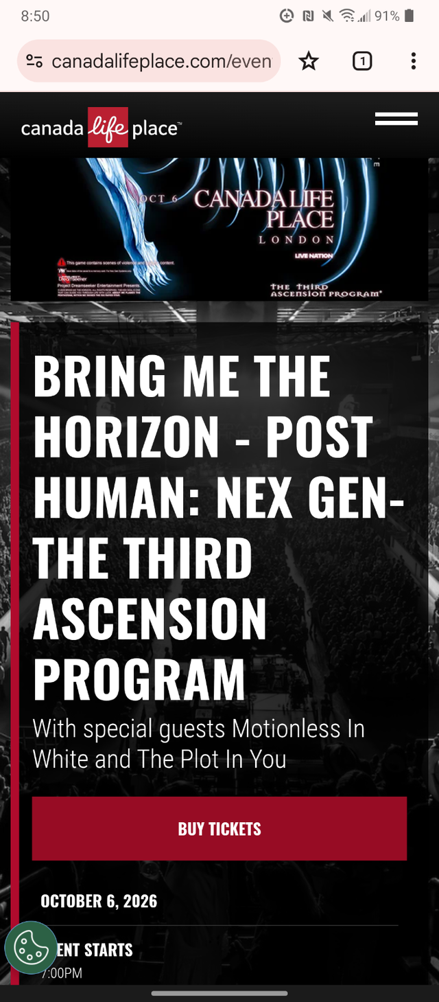 Bring me to horizon show Oct 6