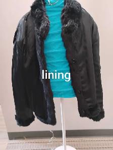 Short/Cropped 'Vintage 100% Black Rabbit Fur' Jacket - Photo 3