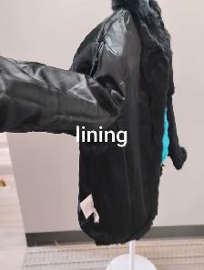 Short/Cropped 'Vintage 100% Black Rabbit Fur' Jacket - Photo 5