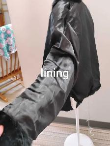 Short/Cropped 'Vintage 100% Black Rabbit Fur' Jacket - Photo 6