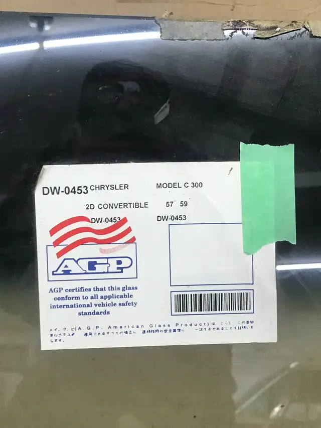 windshield for a 57-59 Chrysler convertible