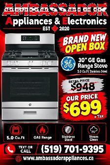 NEW GE 30' Gas Freestanding Range Stove