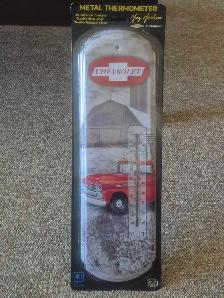 Chevy Metal Sign Thermometer