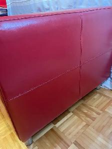 canapé / sofa en cuir rouge - Photo 4