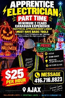 ⚡ HIRING APPRENTICE ELECTRICIAN — PART TIME ⚡ AJAX