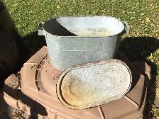 Vintage Galvanized metal boiler tub- Halloween - Photo 2