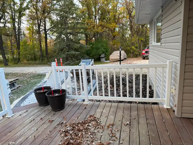 PVC white deck rails for sale