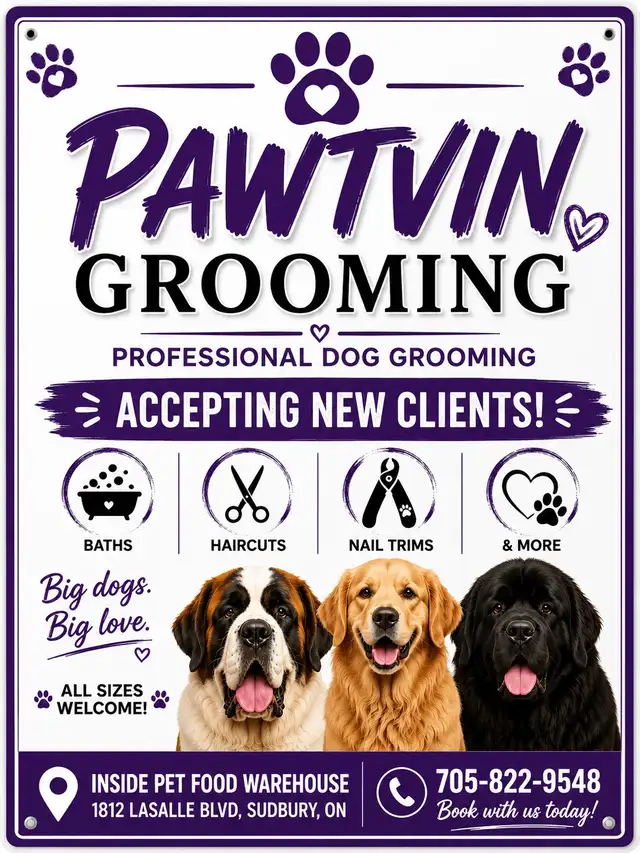 Dog Grooming Sudbury- accepting new clients