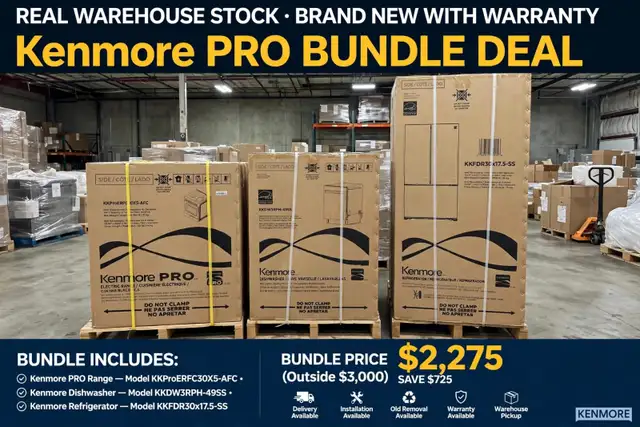 Mega Sale | Kenmore 3-Piece Appliance Bundle