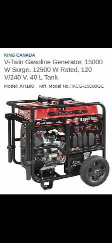 génératrice 15,000 watts