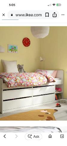 IKEA twin bed 4 drawers