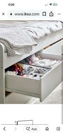 IKEA twin bed 4 drawers - Photo 2