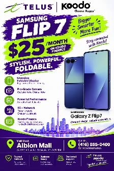 Samsung Galaxy Z Flip7 – Only $25/Month on Koodo Finance!