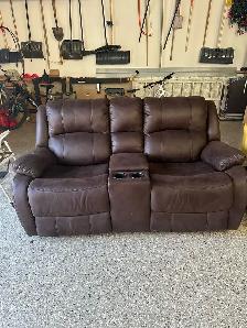 Top Grain Leather Reclining Home Theatre Seating