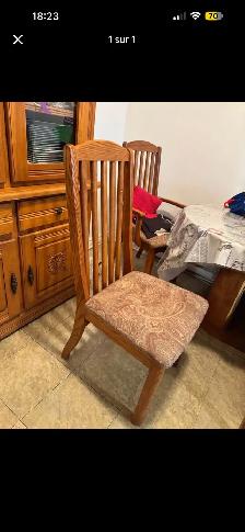 lot de 5 chaise en bois à vendre