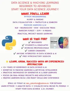 DATA SCIENCE/ARTIFICIAL INTELLIGENCE/MACHINE LEARNING TRAINING