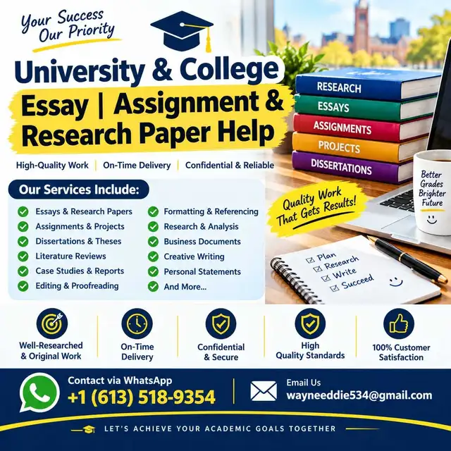University & College Essay | Assignment & Research Paper Help