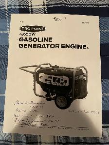 Pro Point 4,650W Gasoline Generator