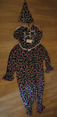 COSTUME HALLOWEEN CLOWN PORTE 1 FOIS TB ETAT