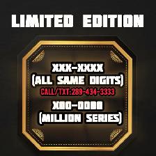 Limited Edition Same Digits Phone Numbers Vip Phone Numbers
