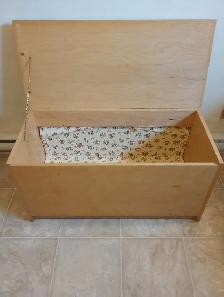 Coffre de rangement en bois - Photo 2