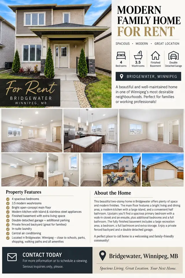 4 Beds 3.5 Baths - House