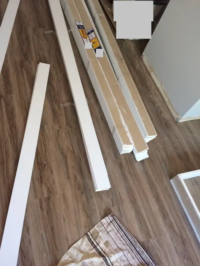 baseboards and installing any trims.we will deliver and install