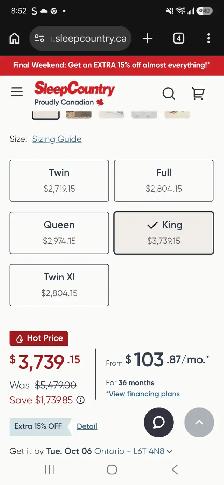 Brand NEW Beautyrest Trilliant 50 Mattress KING! - Photo 6