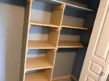 MDF 3/4' thick x16' deep shelves, free estimate.shelf mdf we c - Photo 2