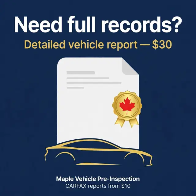Vehicle History Check via CARFAX – Reports from $10