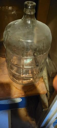 Vintage 2- 5 Gallon Clear Glass Bottle Jugs for Wine Making - Photo 3