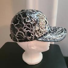 STYLISH BLACK DESIGNER-STYLE CAPBeautiful black glossy cap feat - Photo 3