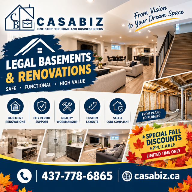 Legal Basement/Renovations