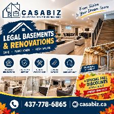 Legal Basement/Renovations