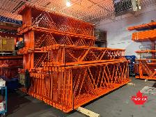 Bolted pallet racking frames in stock. 6’, 8’, 10, 12’, 14’ and