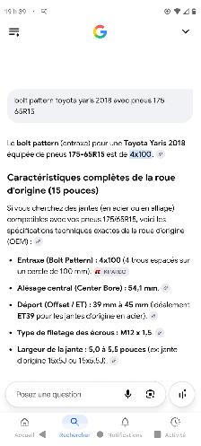175-65R15x4 pneu hiver Gislaved NordFrost sur jante Toyota Yaris - Photo 7