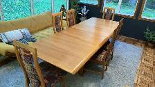 Mid century TEAK TECK. Dining room set. TRÈS GRANDE table. Chais - Photo 6