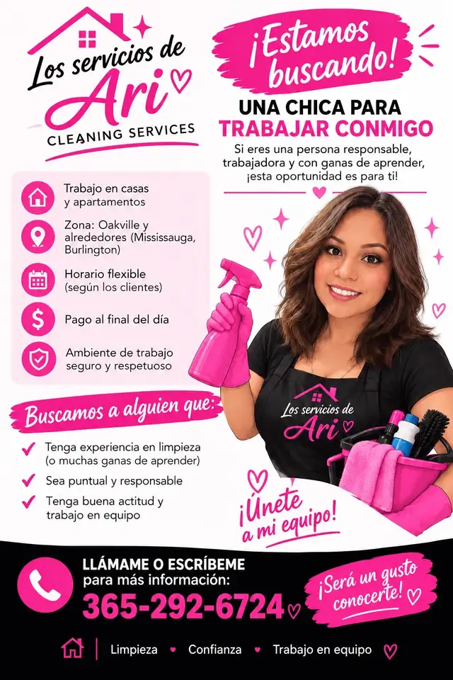 Busco una chica responsable, puntual y con ganas de trabajar