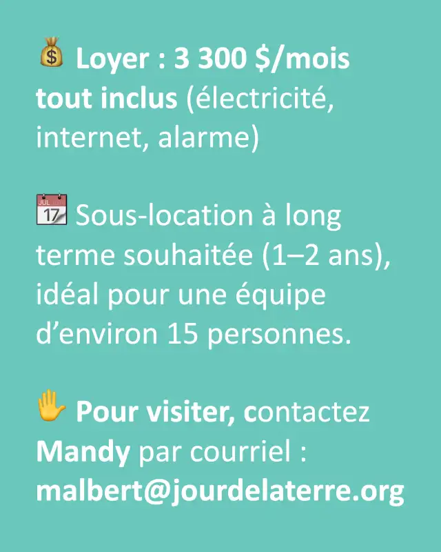 Sous-location de bureaux – avec terrasse ! Mile-End