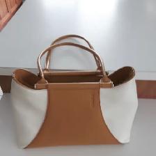 BEAU SAC À MAIN NEUF MAXIME CUIR BEIGE BLANC 9'HAUx13'LAR $20.00 - Photo 3