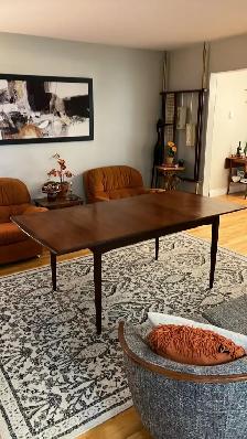 Mid century TEAK TECK Ensemble salle à manger. GRANDE table. Cha - Photo 5