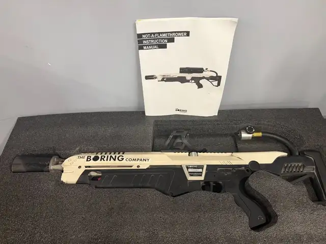 RARE | The Boring Company Not a Flamethrower   Manual Elon Musk