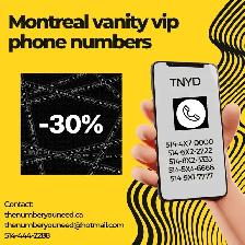 Montreal 514 rare easy golden vanity vip phone number for sale