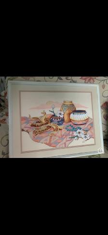 Vintage framed needlepoint - Photo 4