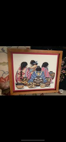Vintage framed needlepoint - Photo 5