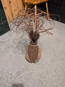 Decorative Vase with Curly Twigs