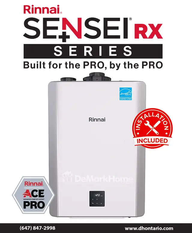 Tankless Water Heater - Professional Installation - Buy or Rent